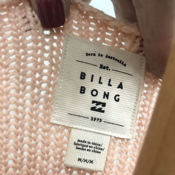 Billabong Sweater Striped Slouchy Fit Cotton Pullover Women M Long Sleeve - Picture 5 of 13